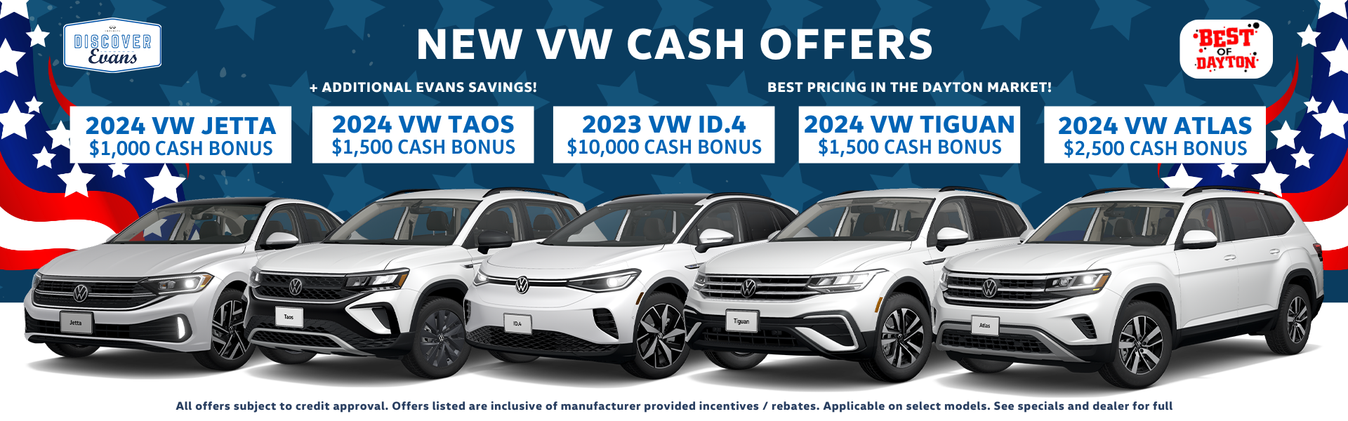 Evans Volkswagen Cash Bonus Offers